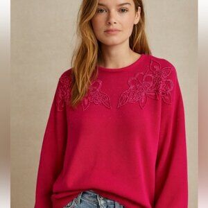 Vintage Sweater late 80s- 90s beaded and embroidered